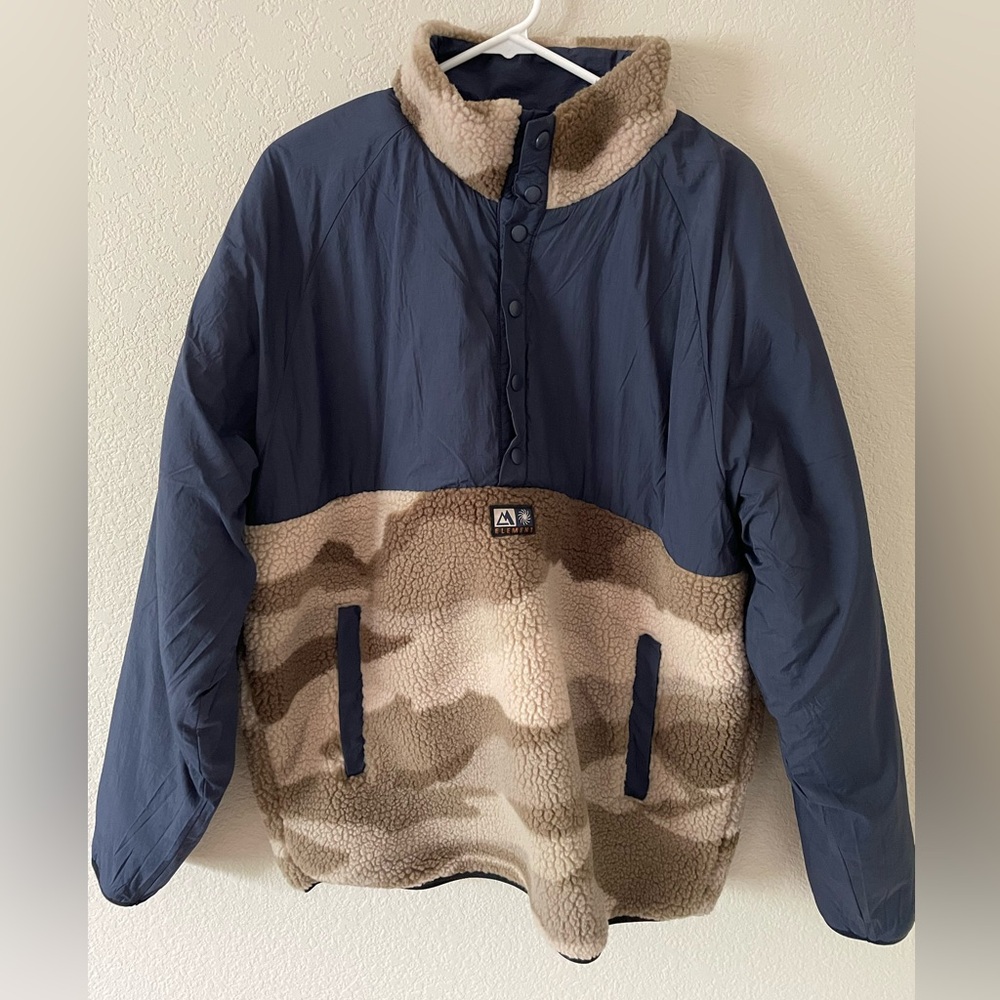 Element Men’s 1/4 snap button up reversible pullover sweater